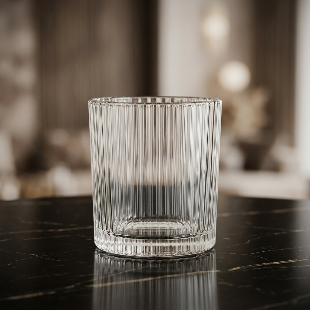 Set x6 vasos Whisky Rayado Translúcido por mayor - Bazar Mayorista