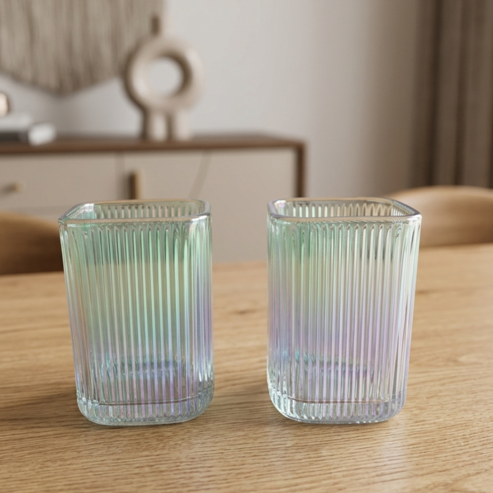 Set x 6 vasos bajos Cube Tornasol