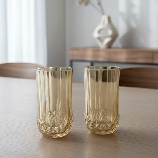 Set x 6 vasos altos Stylo Gold por mayor - Bazar Mayorista