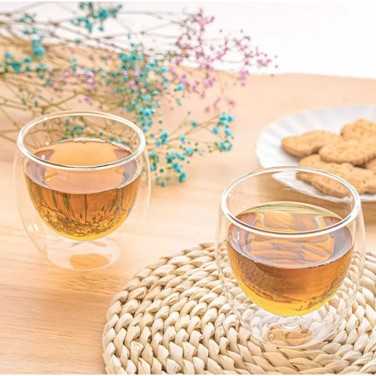 Set 2 vasos doble vidrio Latte