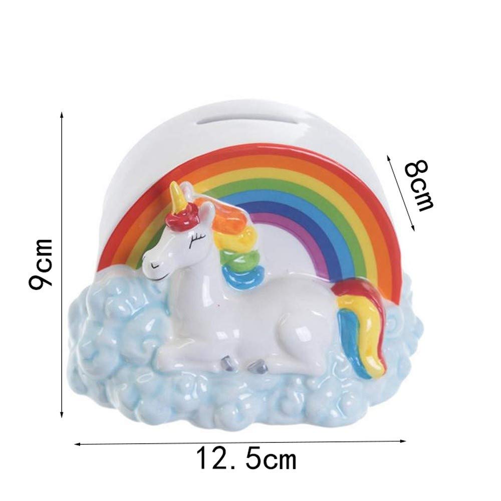Alcancia unicornio rainbow