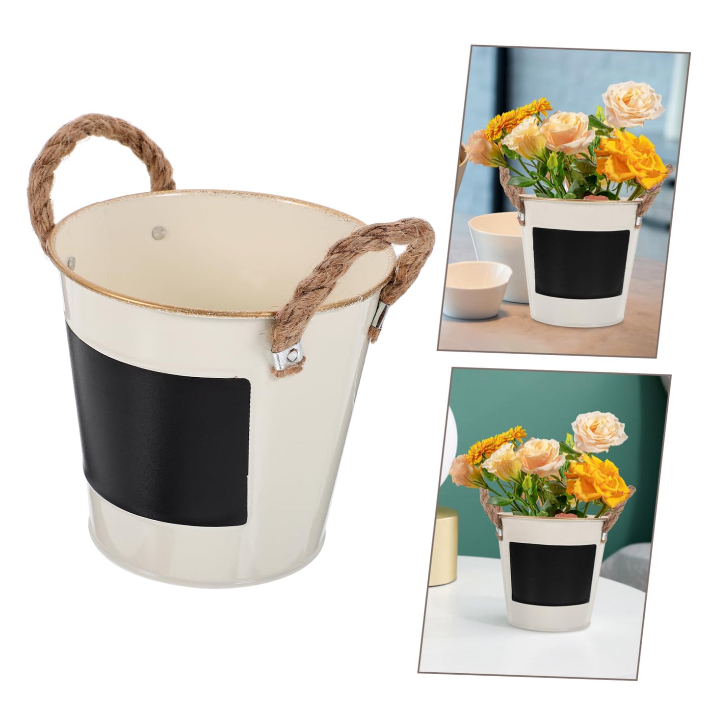 Macetero pizarron cilindro bajo