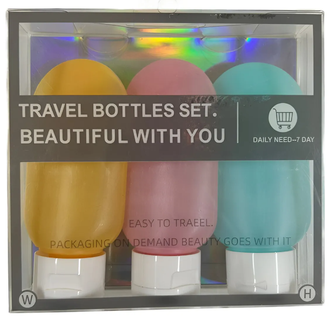 Pack x3 botellas travel