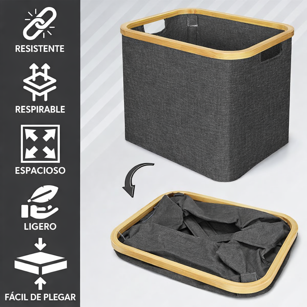 Cesto plegable bambú Chico