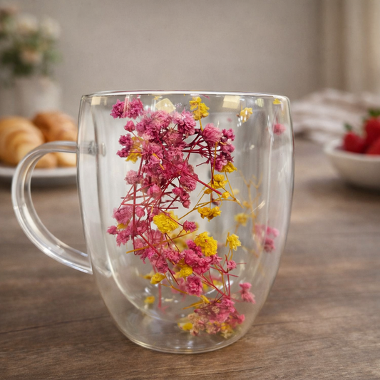 Taza Floral Grande por mayor - Bazar Mayorista