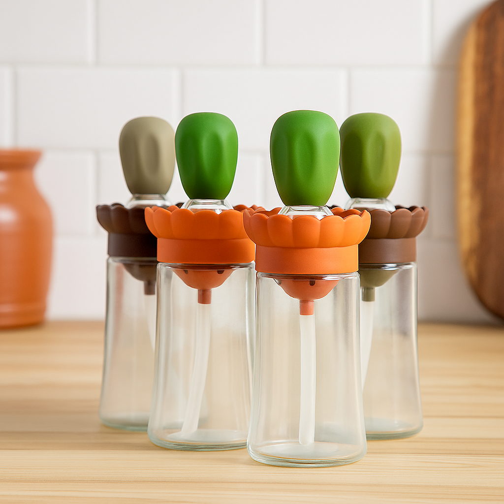 Aceitero con pincel de silicona