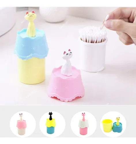 Algodonera porta hisopos cat