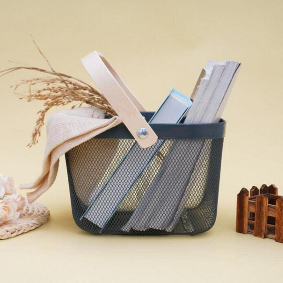 Canasto Metálico cuadrado Grande