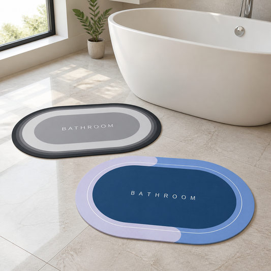 Alfombra Antideslizante Ovalada de Baño 38 x 58 cm en ambiente lifestyle