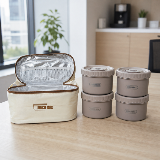 Lunchera Térmica con 4 Contenedores Herméticos en ambiente lifestyle