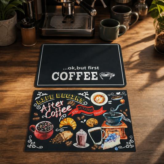 Alfombra Escurridora Coffee Bar 30 x 40 cm en ambiente lifestyle