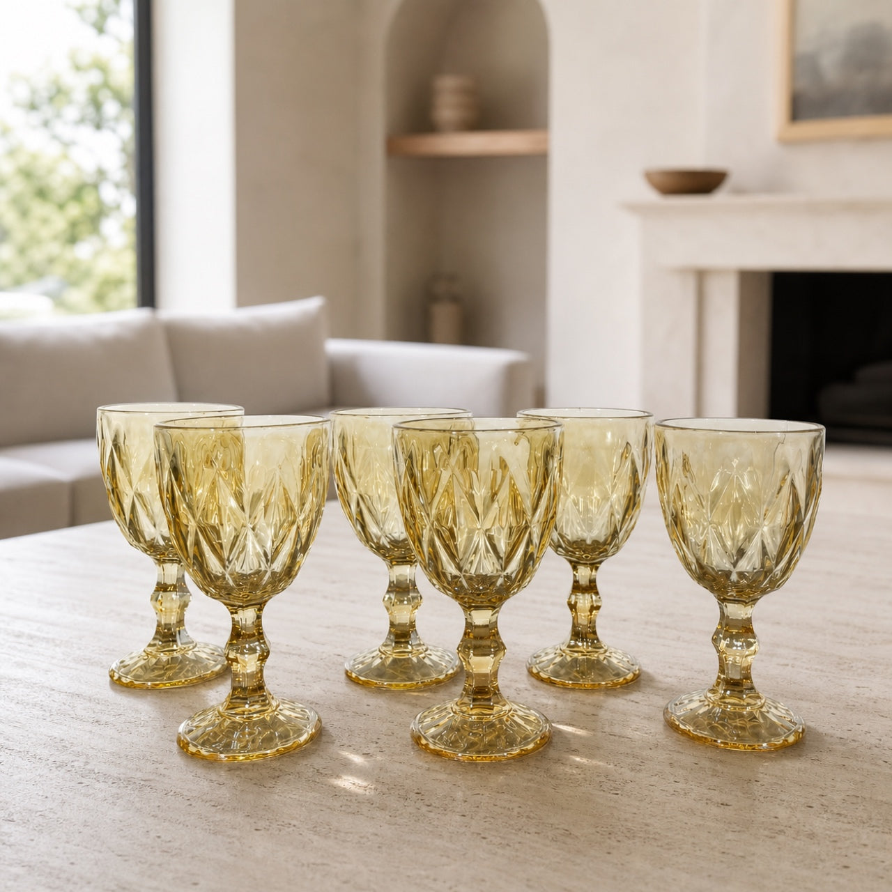 Set x6 Copas de vino Ice Gold