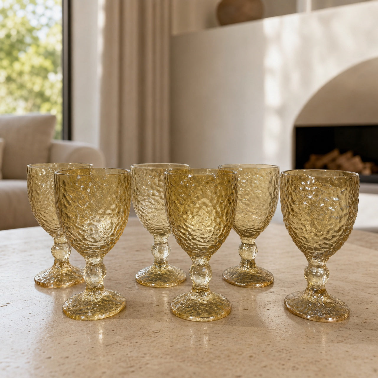 Set x6 Copas de vino Alaska Gold