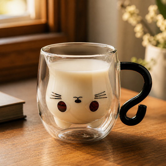 Taza Doble Vidrio Mao 250 ml en ambiente lifestyle