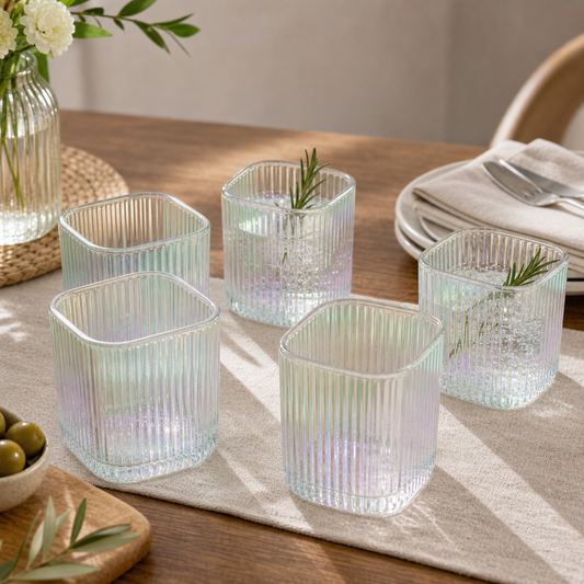 Set x 6 vasos bajos Cube Tornasol lifestyle RM42-99