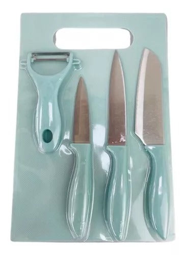 Tabla con cuchillos y pela papas