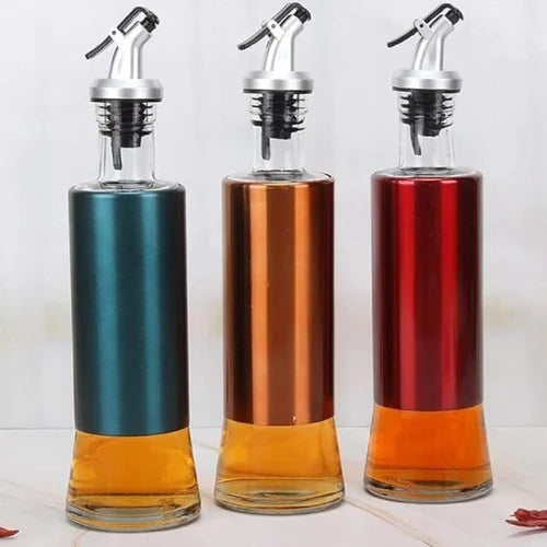 Aceitero con pico vertedor y tapa colores