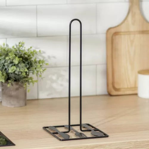 Porta rollo cocina cubiertos black