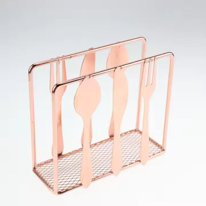 Porta servilletas cubiertos rose