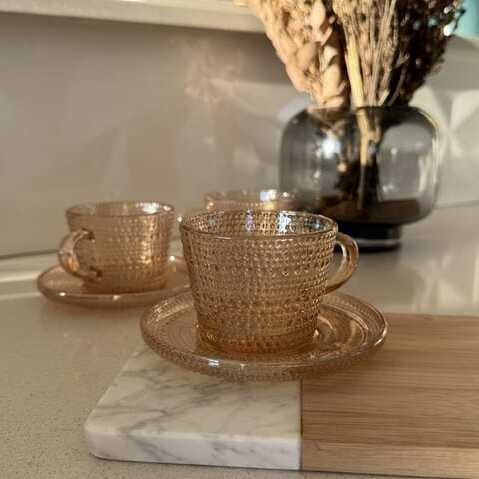 Set tazas cafe point gold