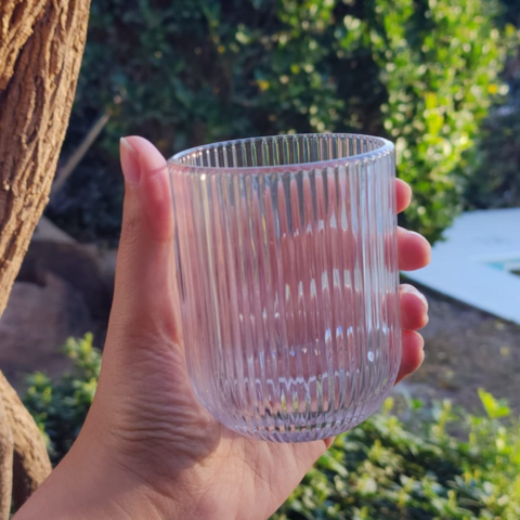 Vaso Corto line tornasolado por mayor - Bazar Mayorista