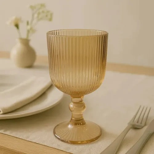 Copa de vino line gold por mayor - Bazar Mayorista