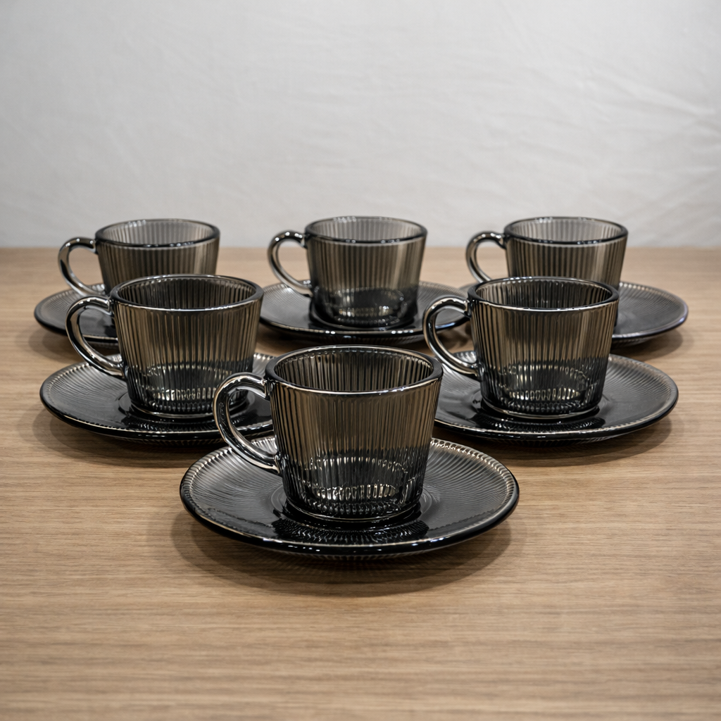 Set x 6 tazas de café Corner Grey