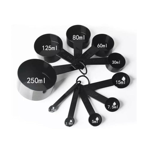 Cucharas medidoras negras, set x10