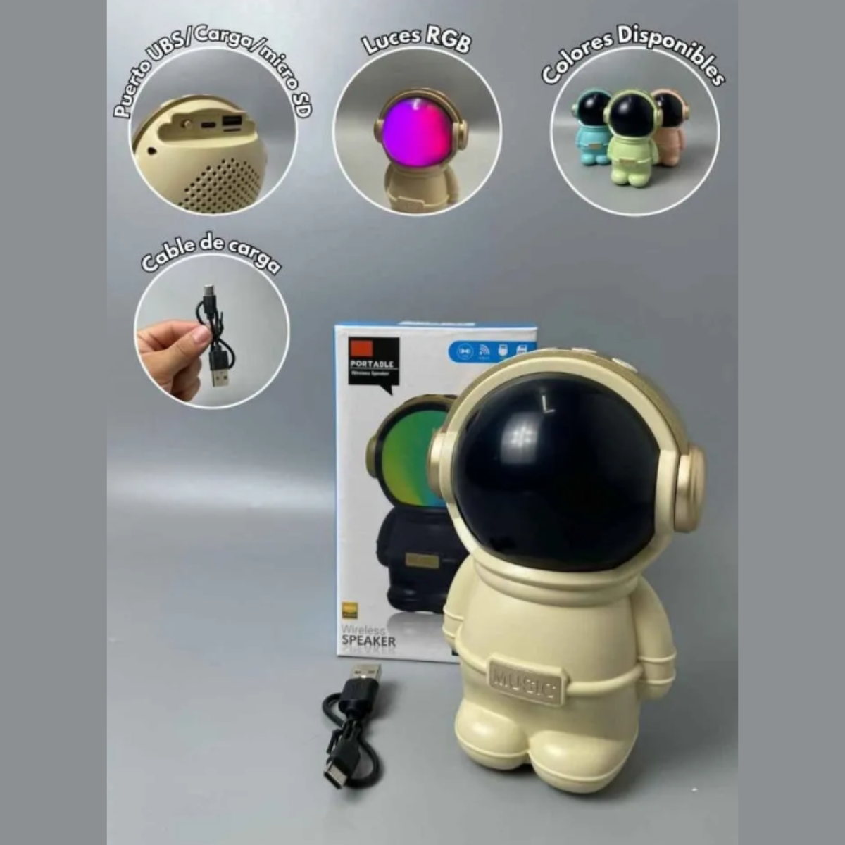 Parlante Bluetooth Astronauta
