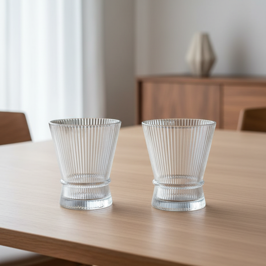 Set x 6 vasos cortos white corner