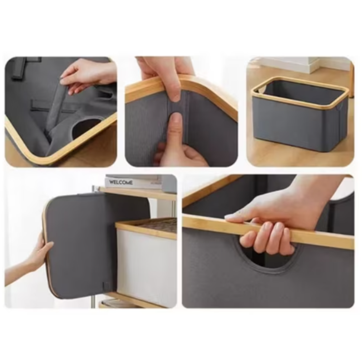 Cesto plegable bambú Chico