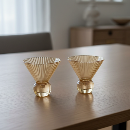 Set x 6 compoteras Corner Gold