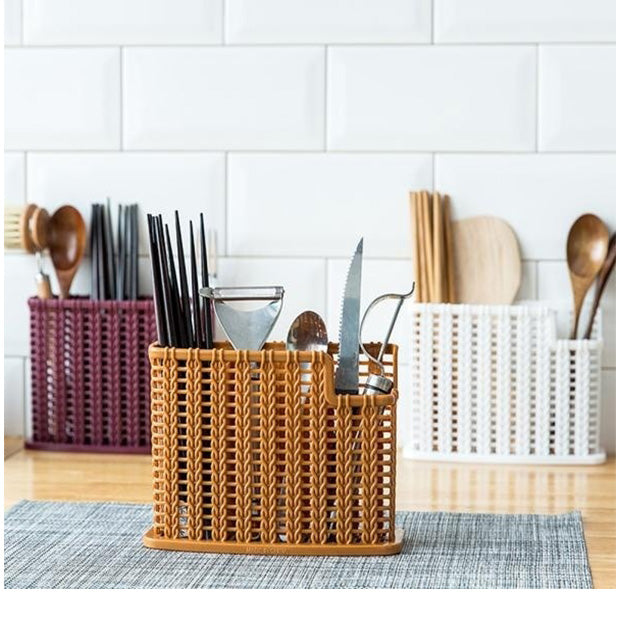 Organizador de cubiertos rattan