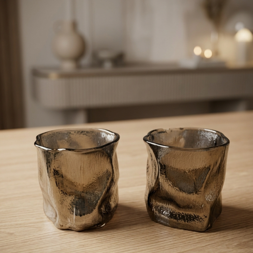 Set x6 vasos bajos glacier grey por mayor - Bazar Mayorista