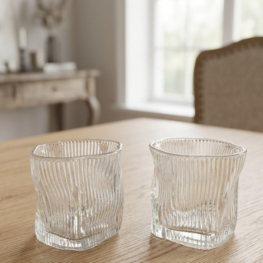 Set x6 vasos bajos curved tornasol por mayor - Bazar Mayorista