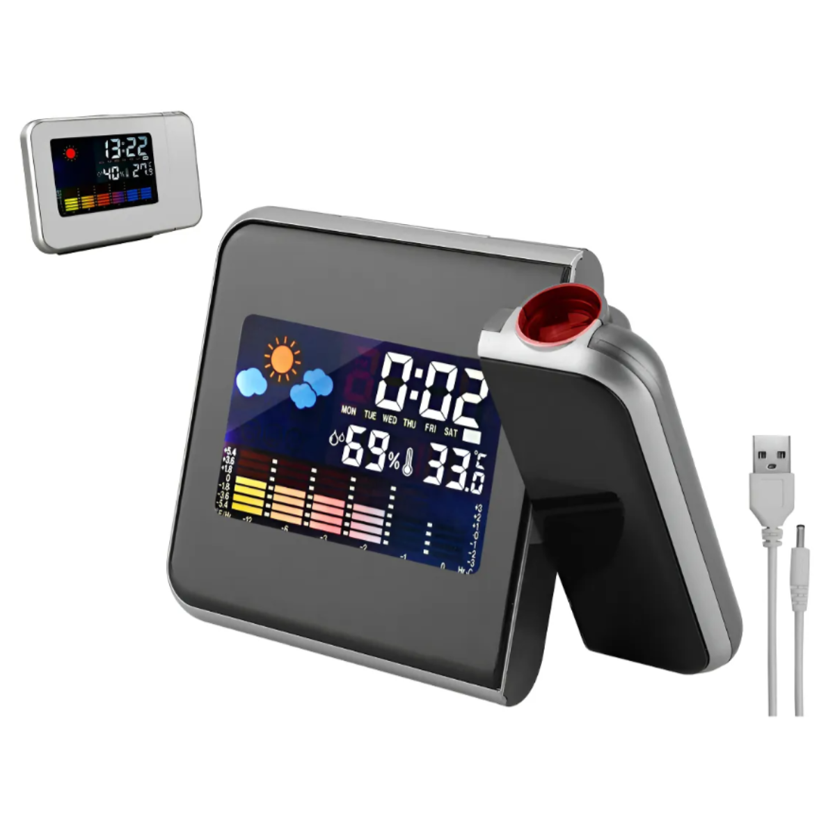 Reloj Electronico + proyector y usb