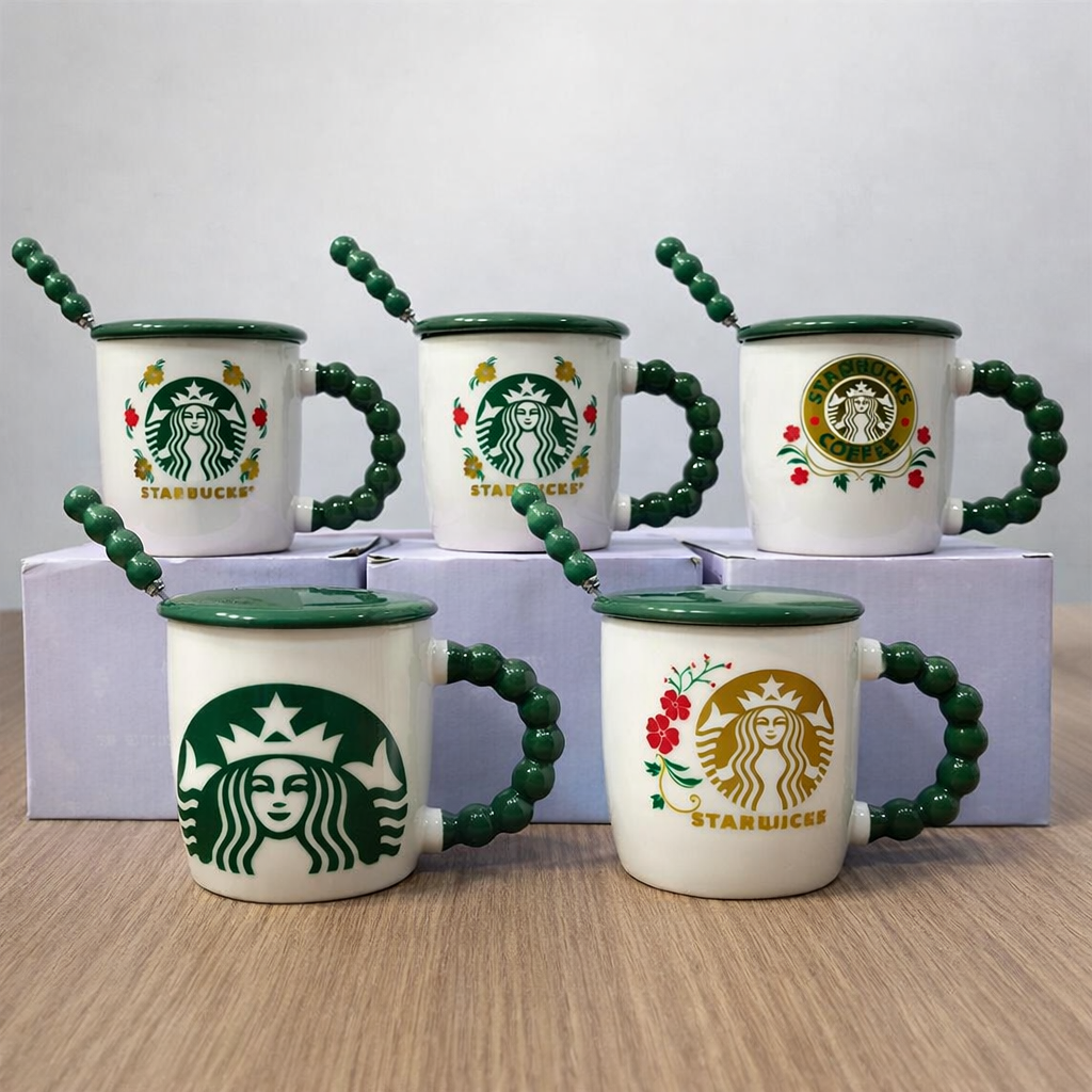 Taza Sturbucks tapa y cuchara