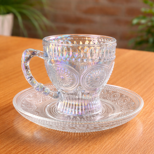 Set tazas cafe flower Tornasol