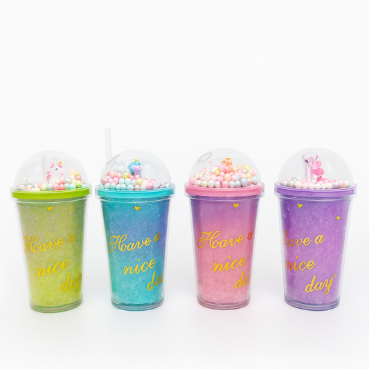 Vaso acrilico unicornio