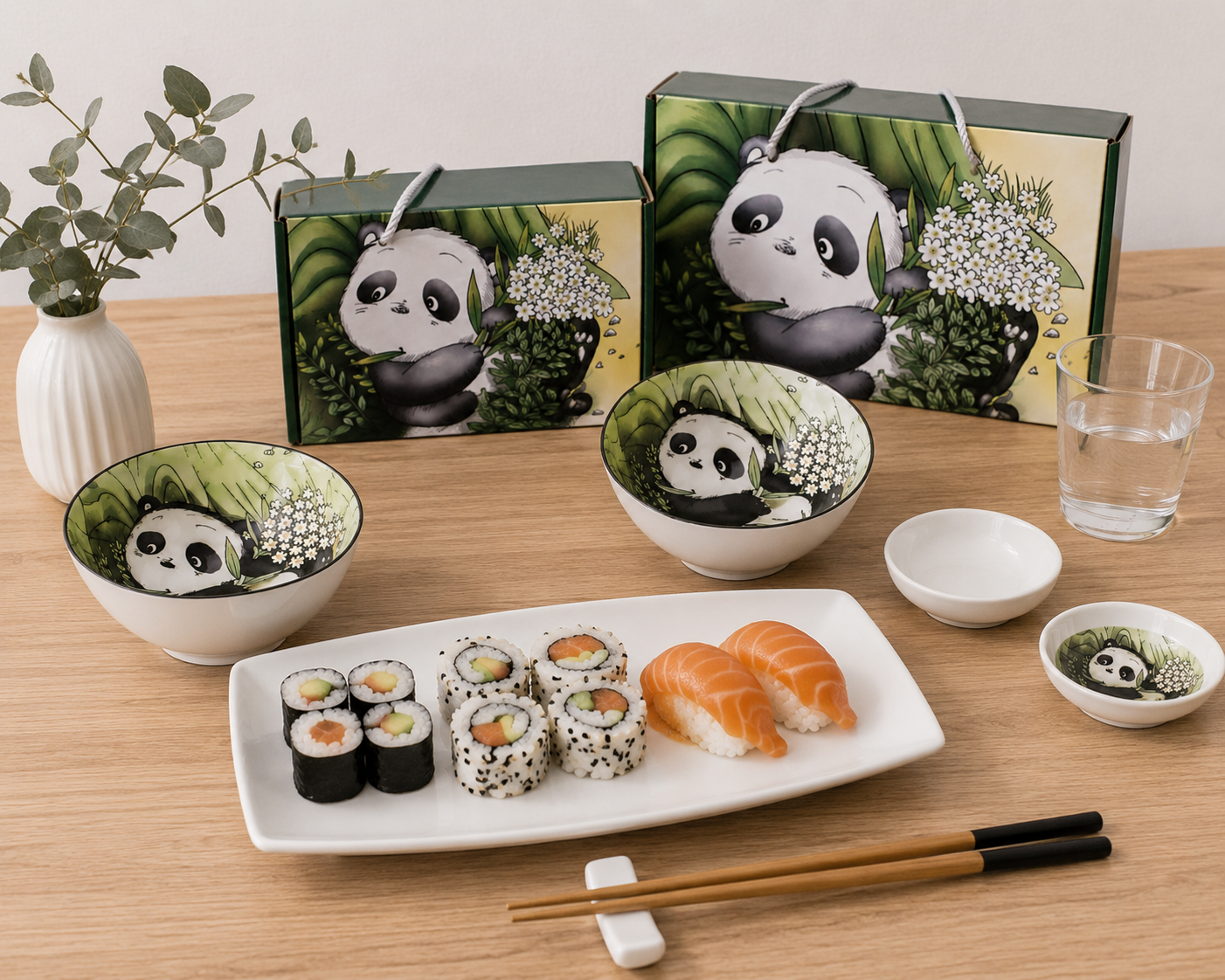 Set de 6 Bowls de Cerámica - Panda