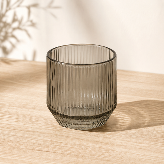 Vaso corto diamond line grey