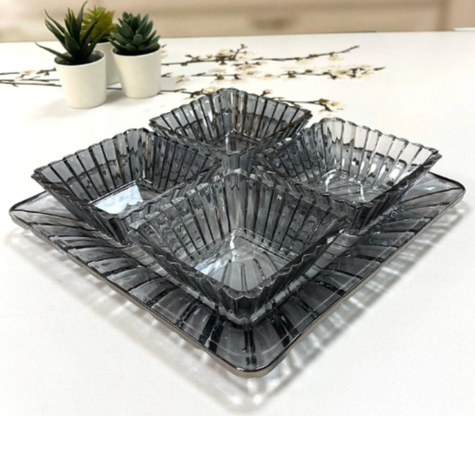 Set bowls y plato Bossa Nova Gris