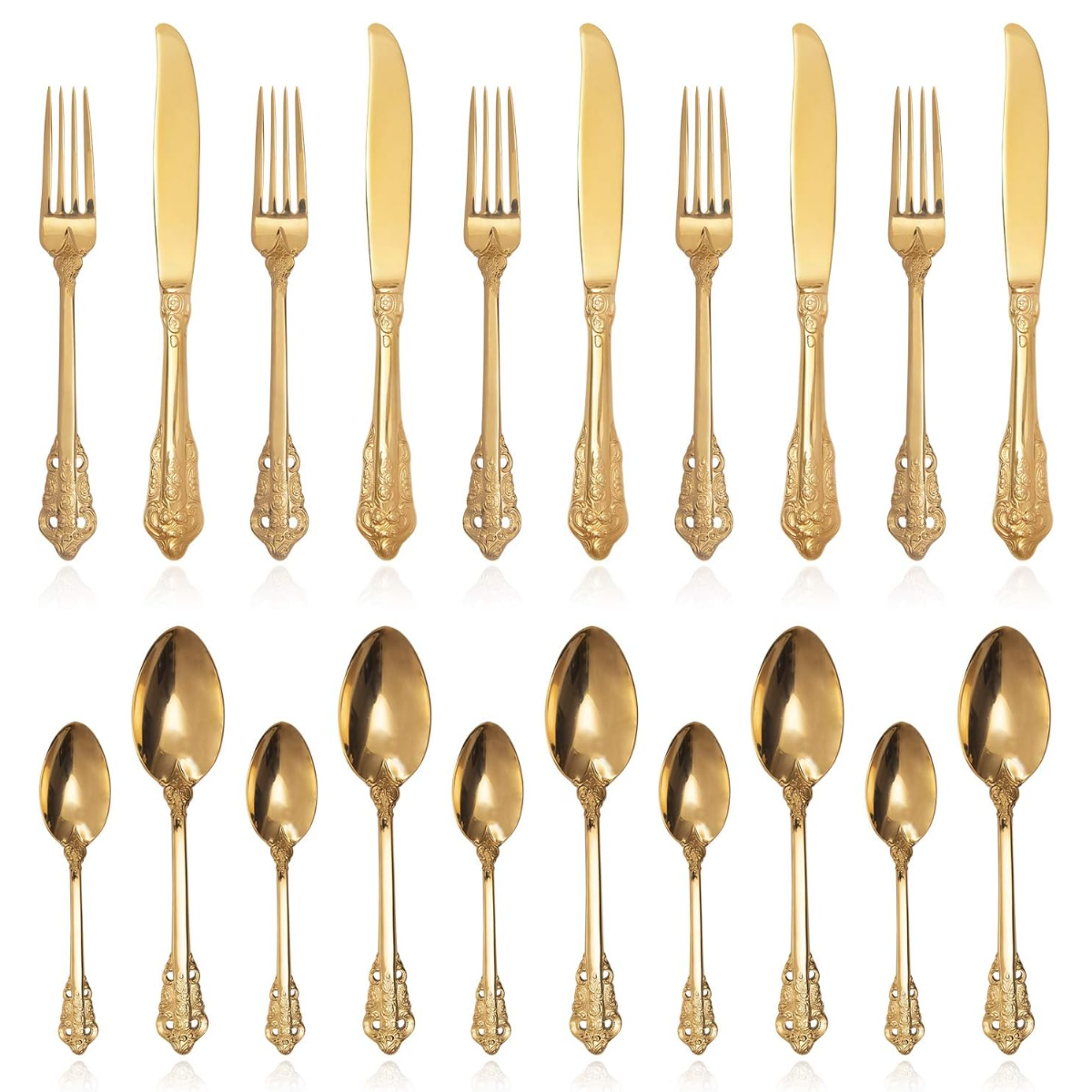 Cubiertos Set x24 Dorados