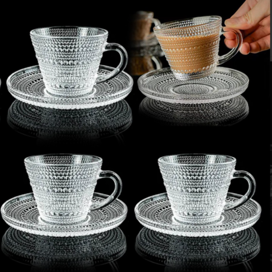 Set tazas cafe point tornasolado