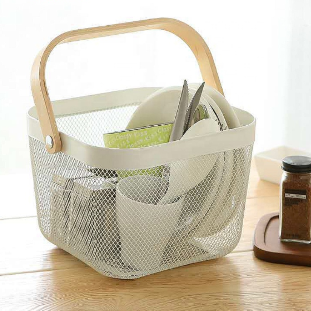 Canasto Metálico cuadrado Chico