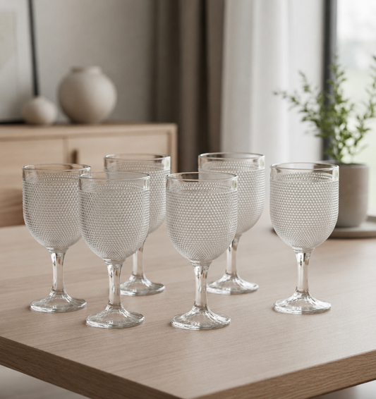 Set x6 copas de vino Dot tornasol