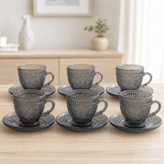RM26-118 - Set tazas flower grey