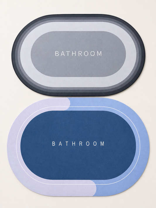 Alfombra antideslizante ovalada de baño 38 x 58 cm