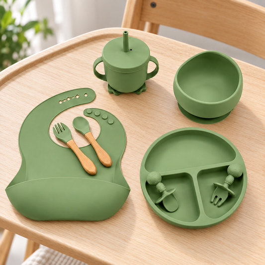 Set infantil mis primeras comidas, foto ambientada