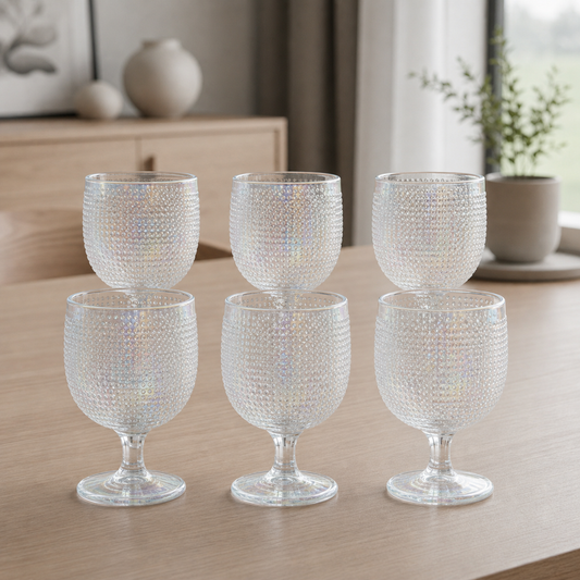 RM42-45 - Set x6 copas de vino Dot tornasol